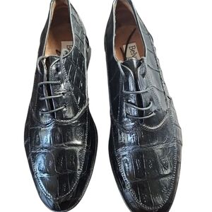 Belvedere Florence Genuine Crocodile Dress Shoes Black Size 11M